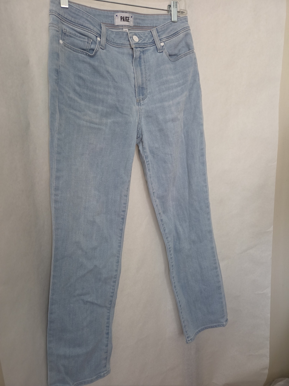 PAIGE Cindy High-Rise Ankle Straight Light Blue Jeans